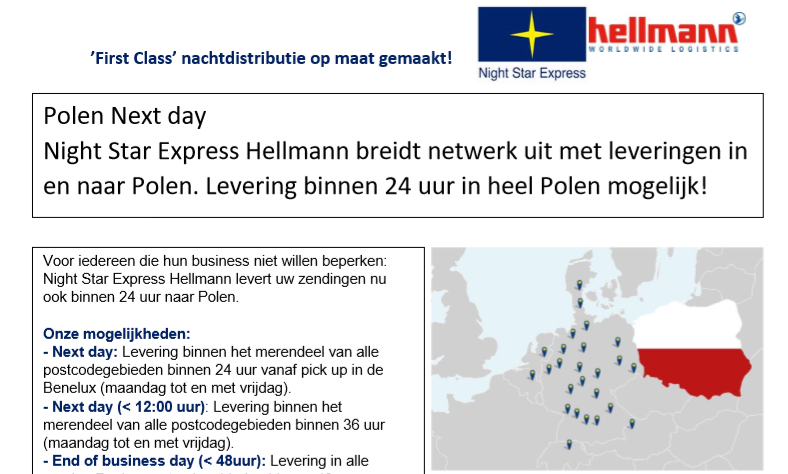 Nieuws Night Star Express Hellmann