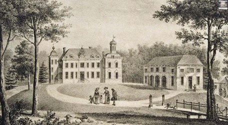 <p>Op deze tekening van het kasteel uit 1827-1829 is goed te zien dat de vensters inmiddels rondom gemoderniseerd zijn (Gelders Archief). </p>
