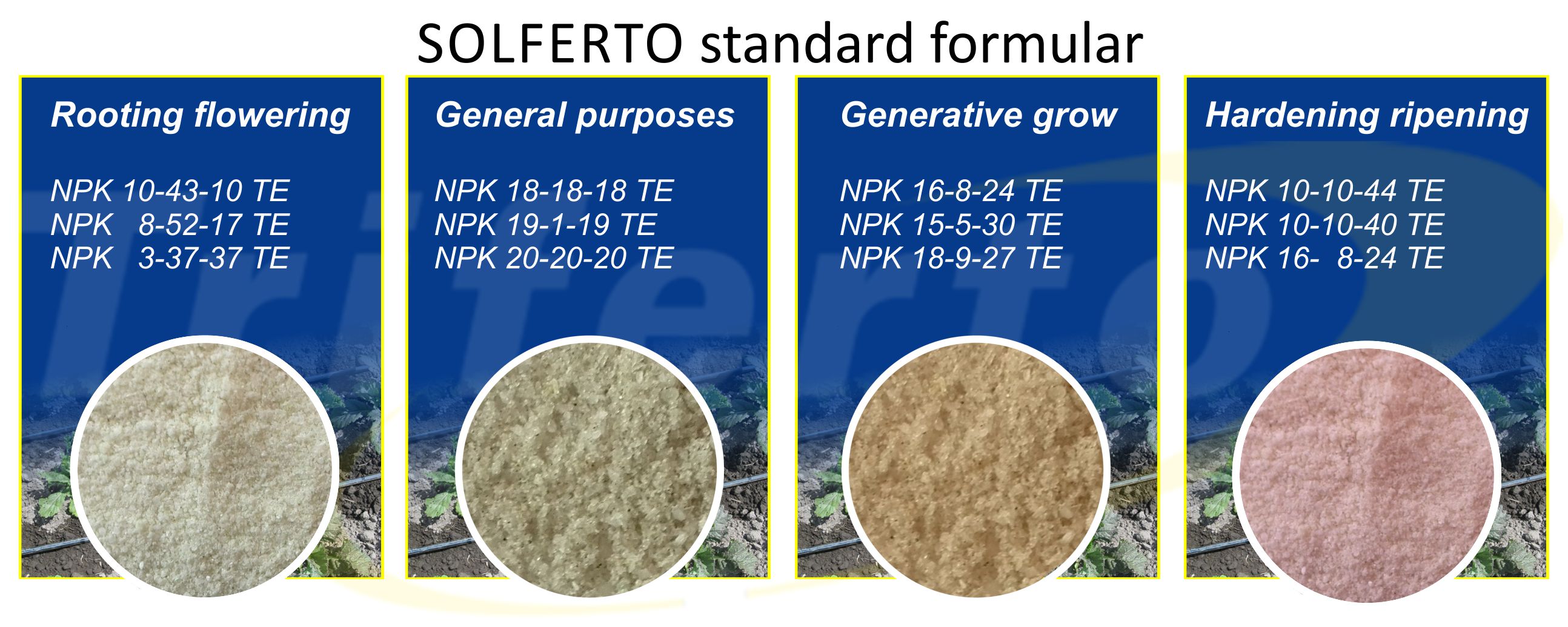 SOLFERTO - Water soluble fertilizer range of triferto