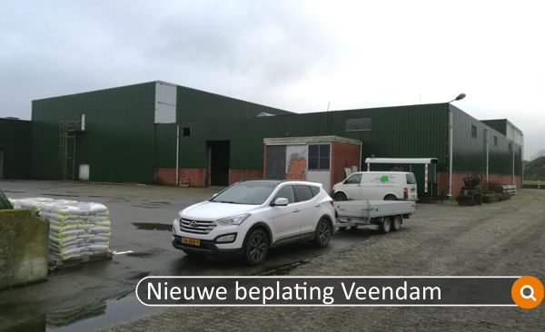 Nieuwe beplating pand Veendam