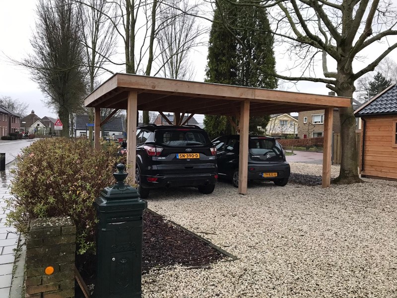 Carport platdak dubbel Oldenzaal