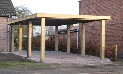 Carport platdak voor caravan/camper Hillegom