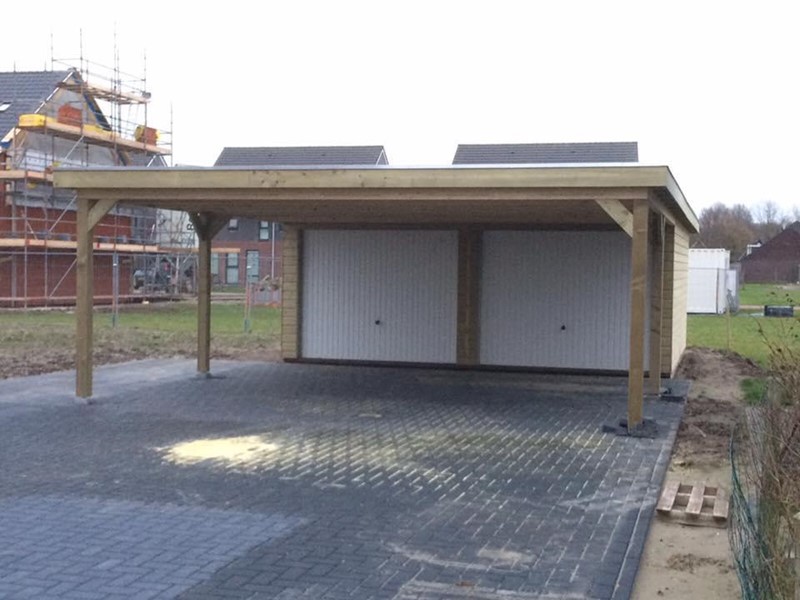 Garage platdak + carport Stavoren