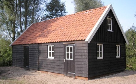 Schuur zadeldak + berging Gistel