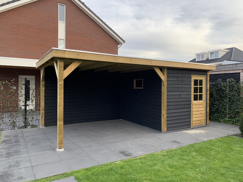 Tuinhuis platdak + veranda Veldwijk
