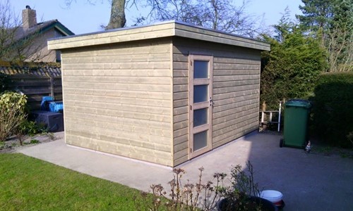 Tuinhuis platdak modern Waalwijk