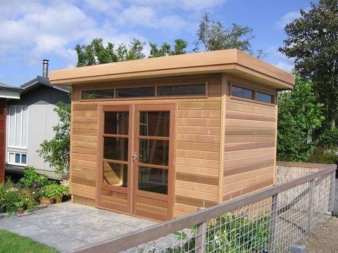 Verrast garage Geavanceerd Tuinhuis platdak Red-Cedar Weert | De specialist in maatwerk tuinhuisjes!