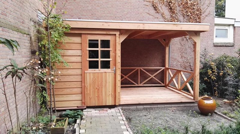 Tuinhuis platdak Steenbergen