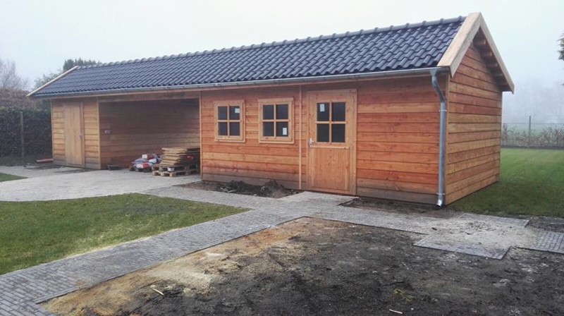 Tuinhuis zadeldak + berging Zeeland