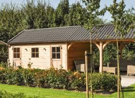Tuinhuis zadeldak + overkapping Zeist