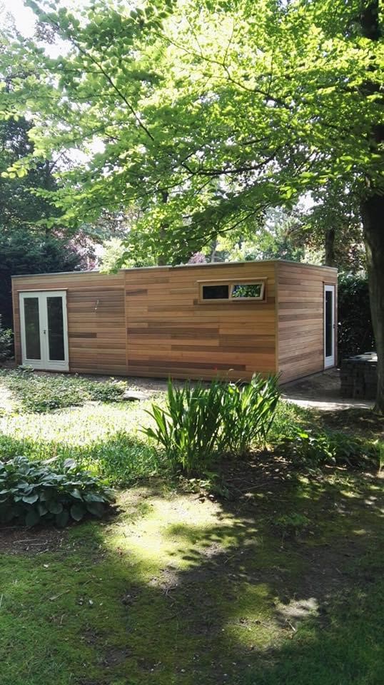 Tuinkantoor platdak Red-Cedar Arcen