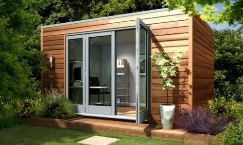 Tuinkantoor plat dak Red-Cedar Blankenberge