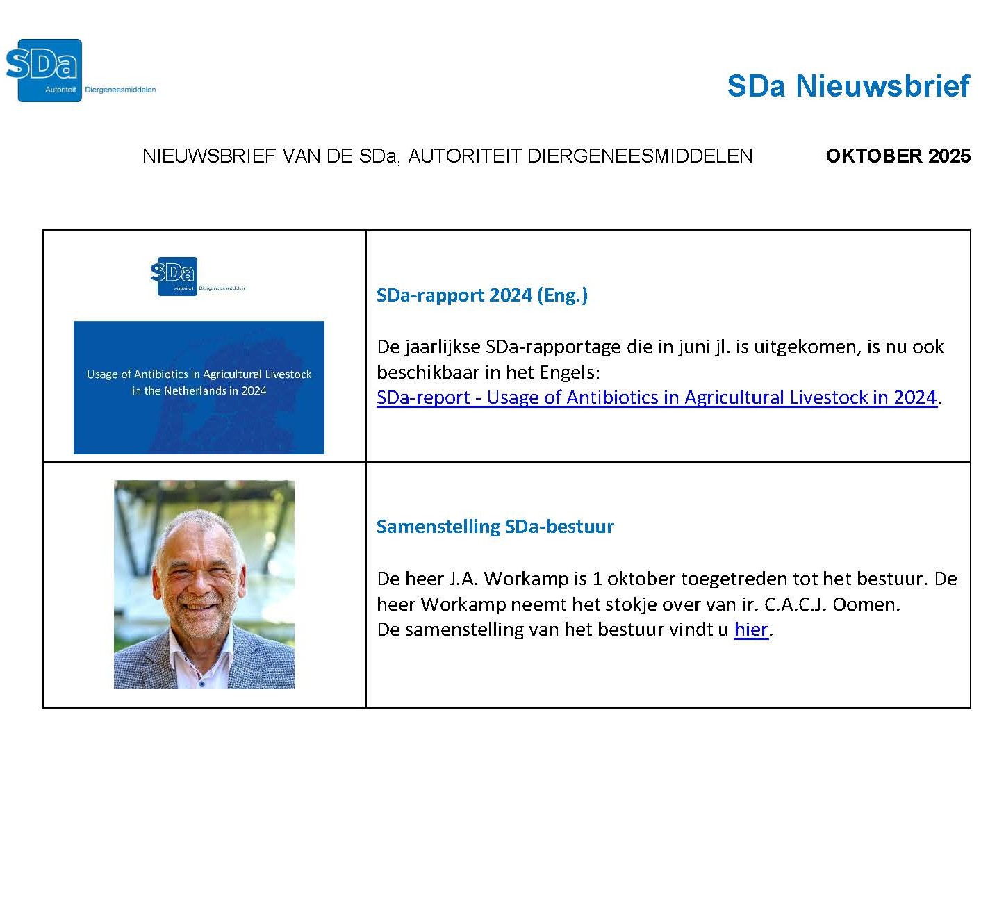 Nieuwsbrief SDa, oktober 2025