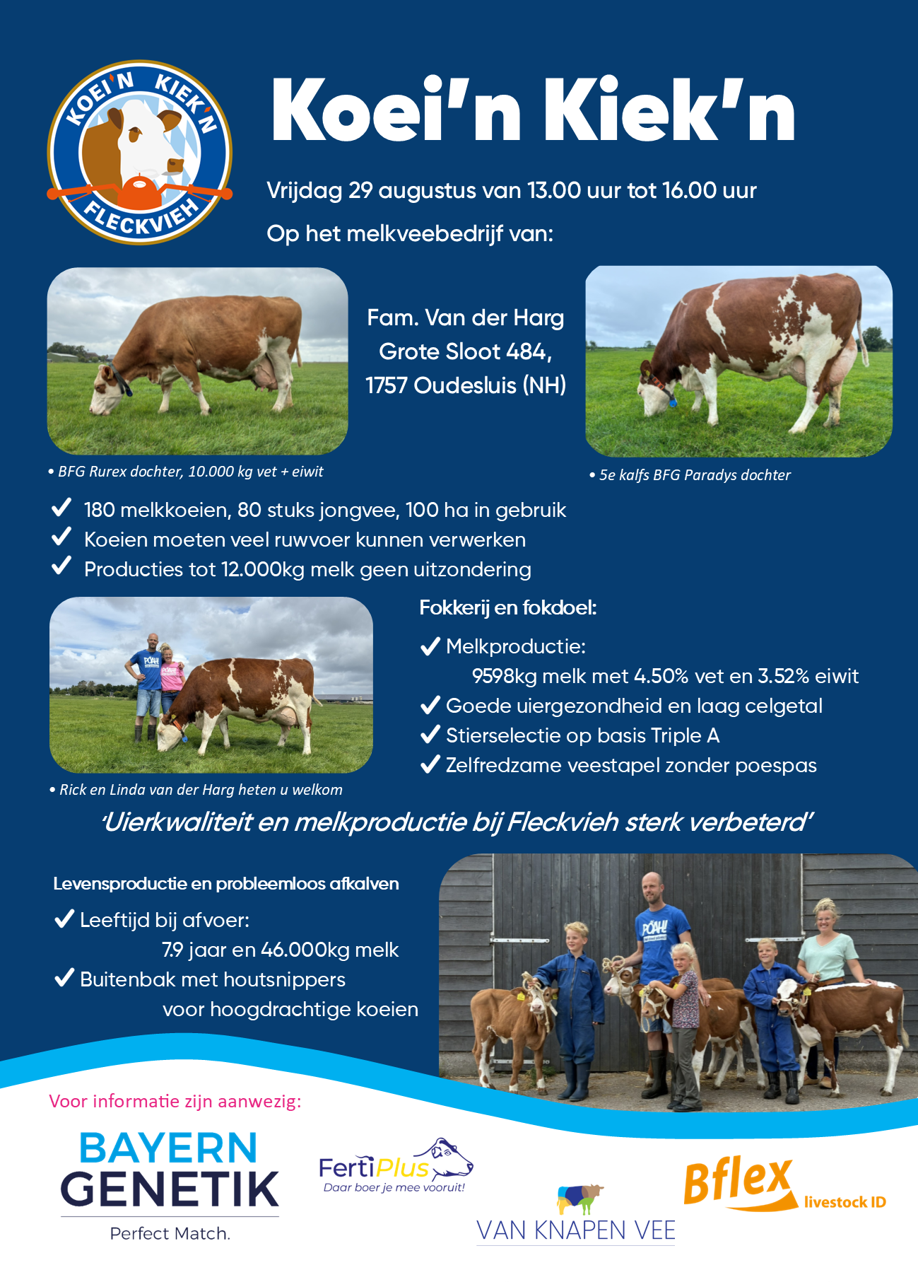 29 augustus Koei'n Kiek'n bij Fam. van der Harg in Noord Holland