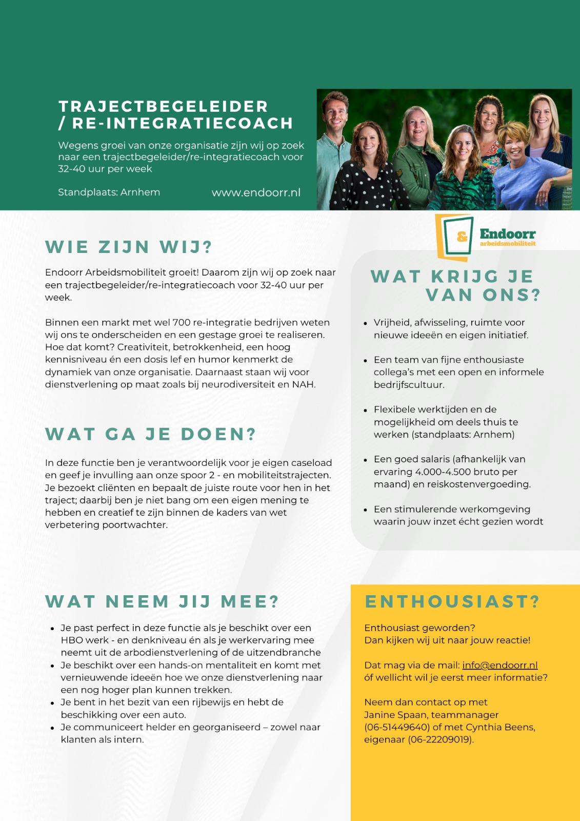 Trajectbegeleider vacature