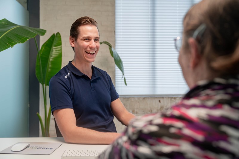 Intake uitgevoerd door fysiotherapeut Matthijs in Didam