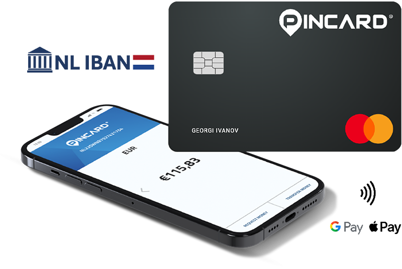 Pincard, онлайн платежна сметка с NL-IBAN и Mastercard дебитна карта