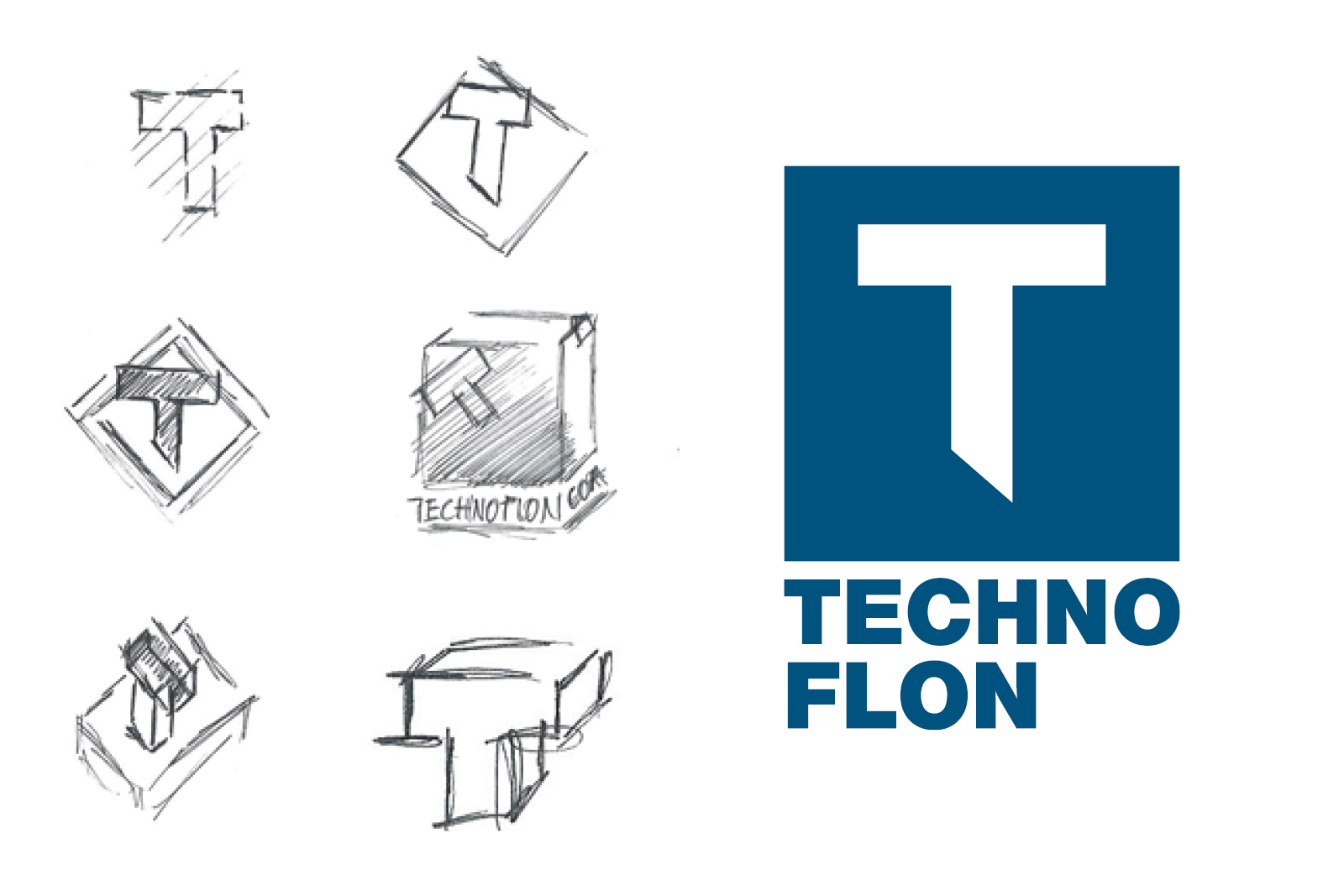 Technoflon logo schets concept