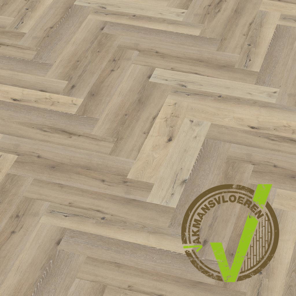 PVC stroken Ambiant Spigato visgraat Large Dryback Light oak