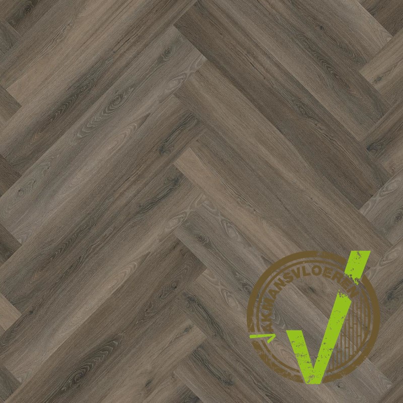 PVC stroken Ambiant Spigato visgraat medium Dryback Dark grey