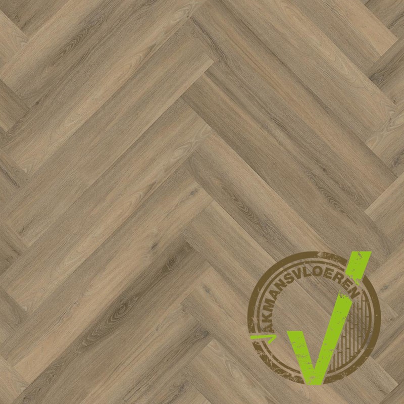 PVC stroken Ambiant Spigato visgraat medium Dryback Light brown